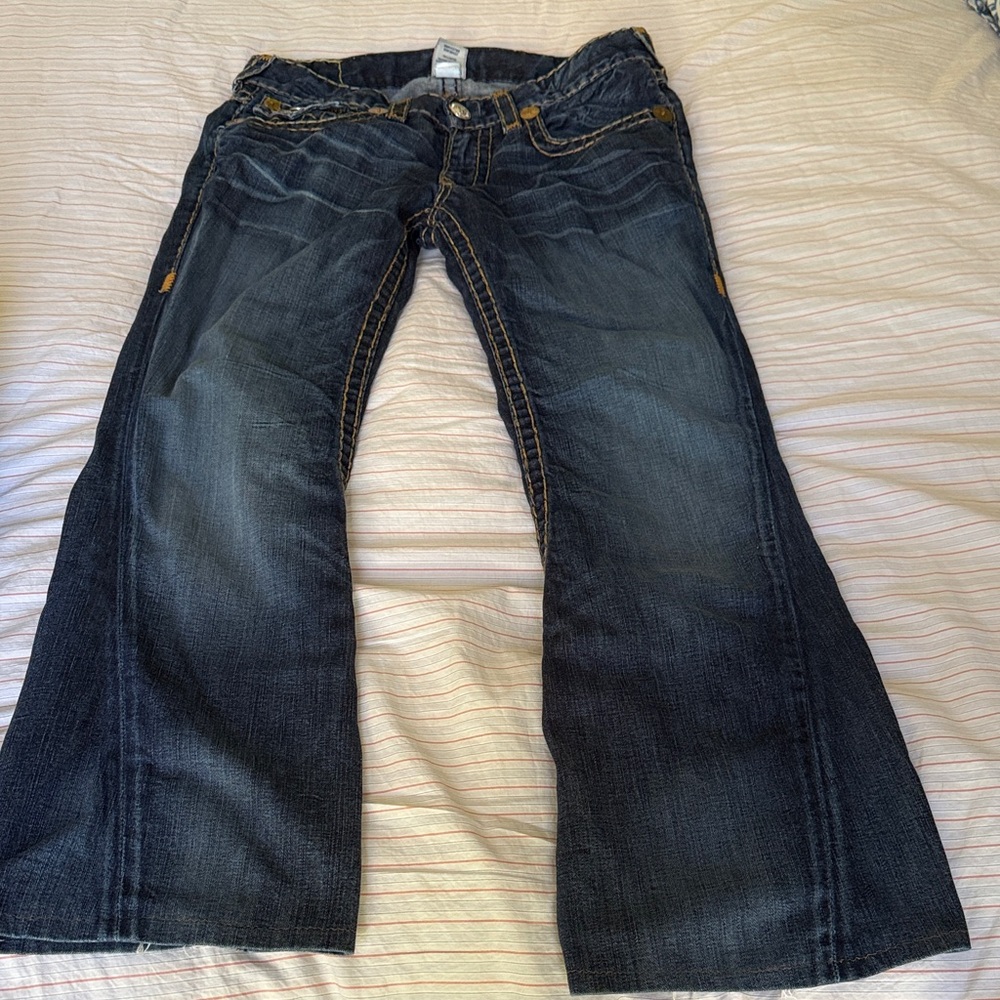 Vintage True Religion Dark Indigo Flare Jeans